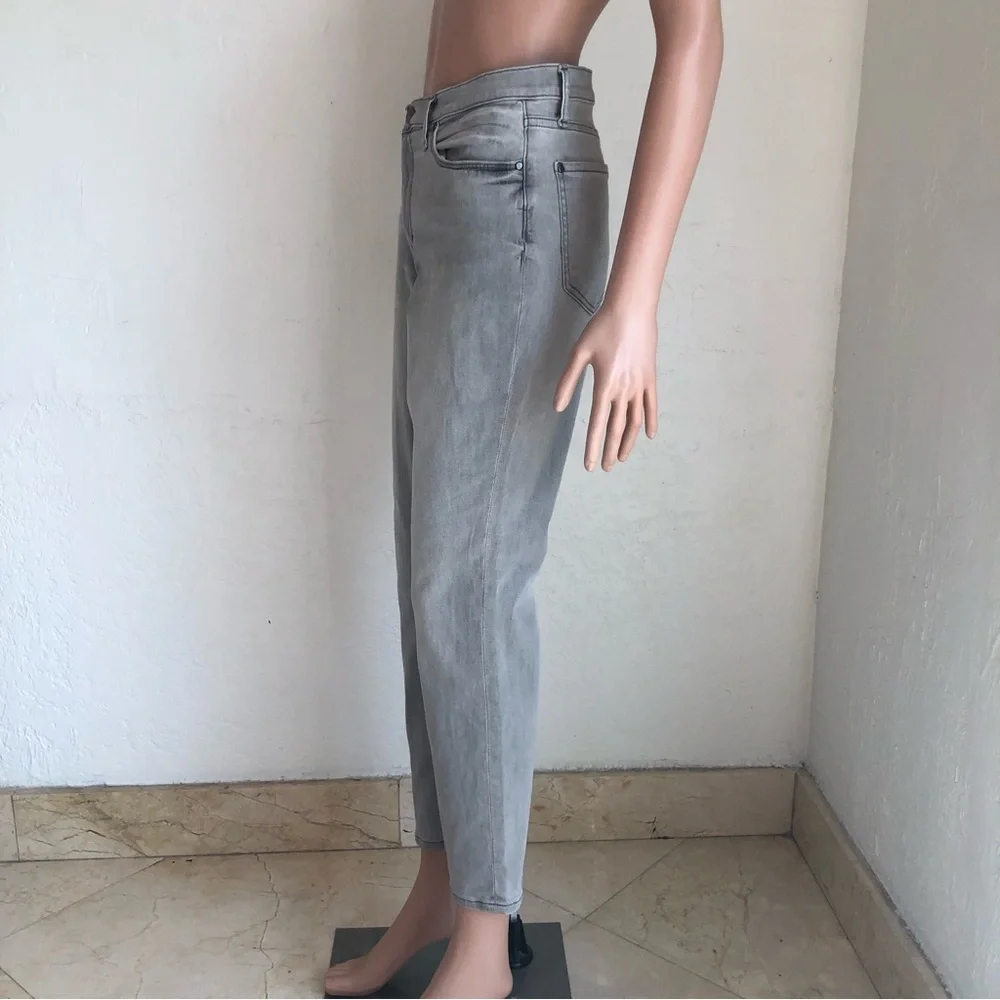 DKNY Y2K Jeans Women’s Size 12 Gray Cropped Denim Pants Skinny-Fit Stretchy